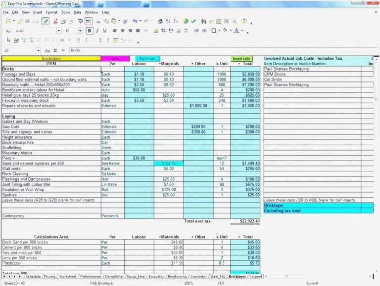 Construction Bid Form Excel — db-excel.com