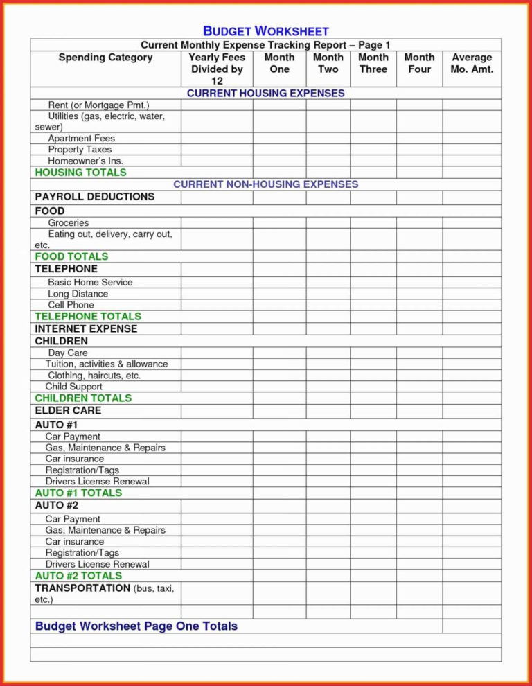 Construction Budget Spreadsheet Residential Construction Budget in ...