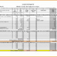 Construction Estimating Spreadsheet 2018 Excel Spreadsheet Templates Intended For Construction Estimating Spreadsheet Template