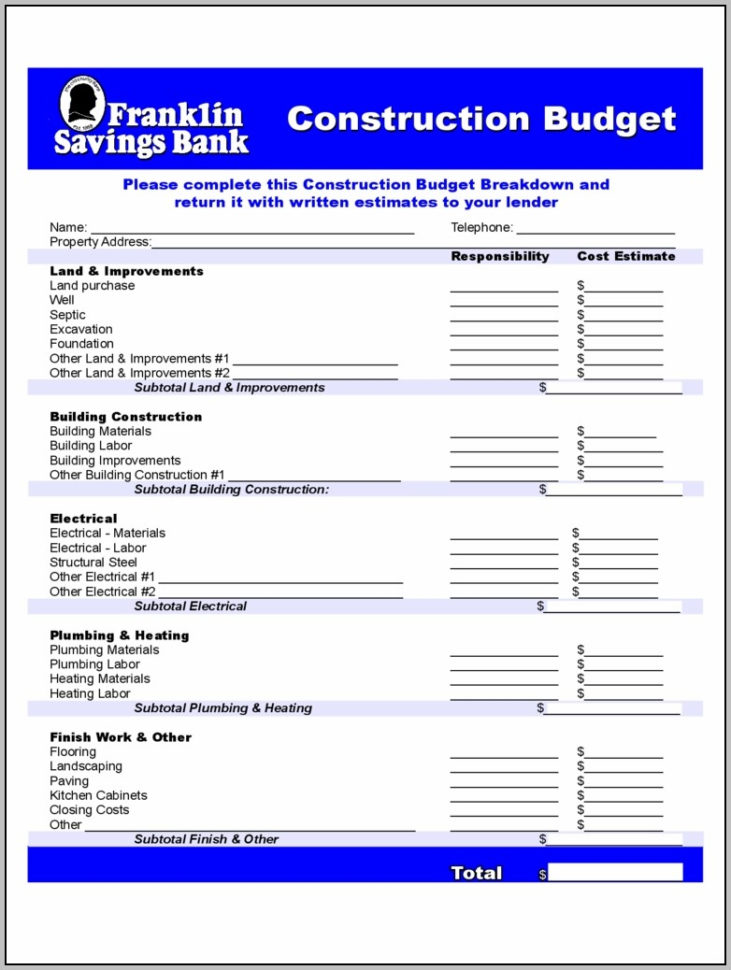 Construction Forms 41 Free Templates In Pdf, Word, Excel Download To For Construction Estimate Form Pdf