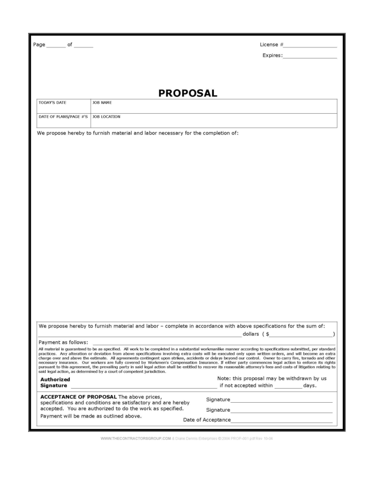 Construction Forms Form Unusual Templates Free Steel Inc Proposal and ...