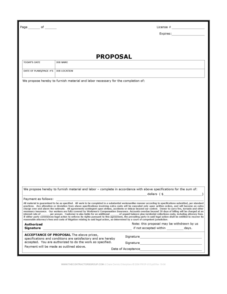 Construction Proposal Template : Oninstall Intended For Construction Estimate Forms Templates Construction Proposal Template : Oninstall Intended For Construction Estimate Forms Templates
