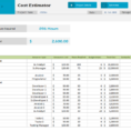 Cost Estimator   Excel Project Management Templates Within Cost Estimate Template Excel