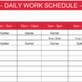 Daily Work Schedule Template Free Daily Work Schedule Template Crew To Employee Schedule Templates