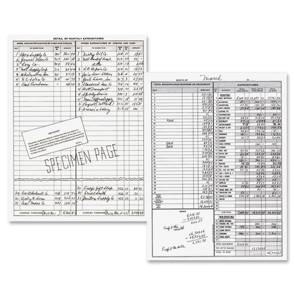 Dome, Dom600, Bookkeeping Record Book, 1 Each   Walmart And Monthly Bookkeeping Record Template