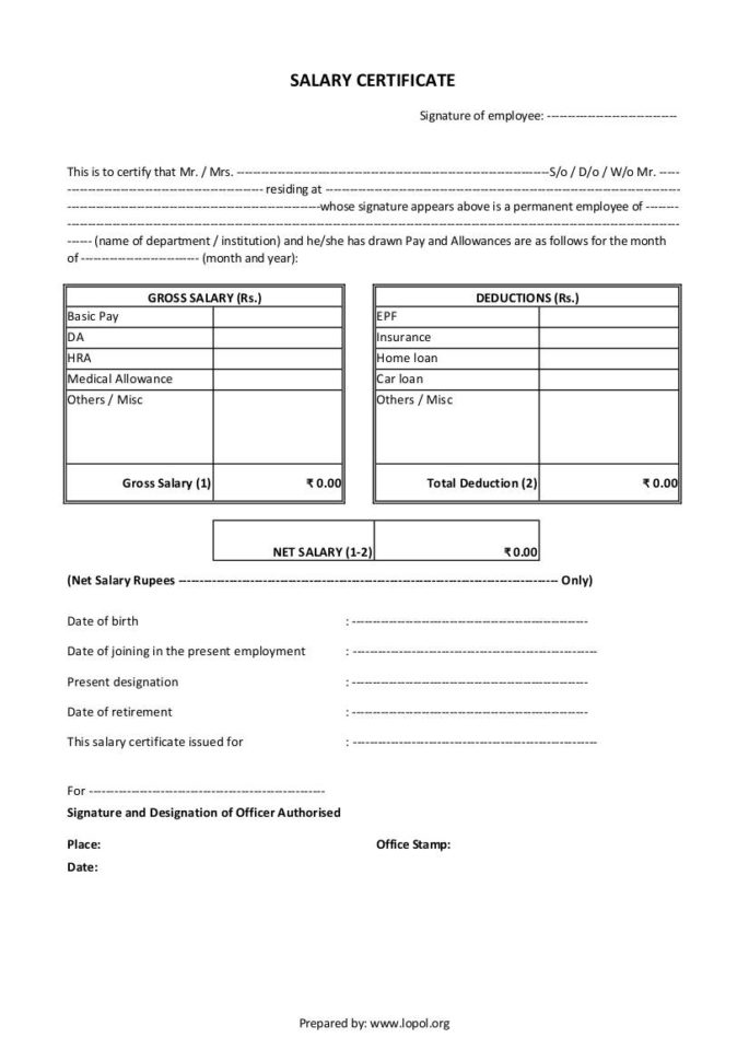 Download Salary Certificate Formats Word, Excel And Pdf | Lopol Inside Salary Statement Format In Excel Download Salary Certificate Formats Word, Excel And Pdf | Lopol Inside Salary Statement Format In Excel