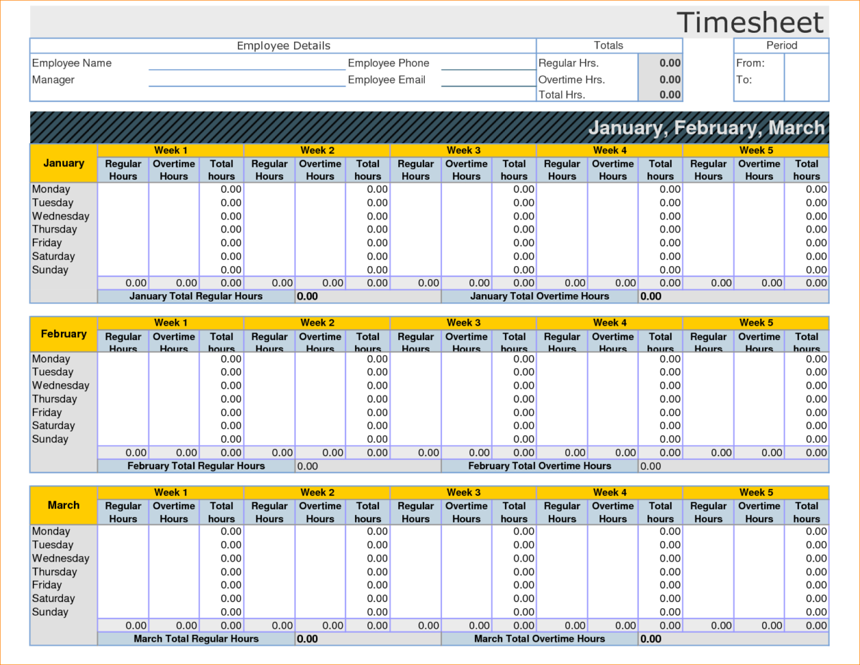 googl spreadsheet for employee hours