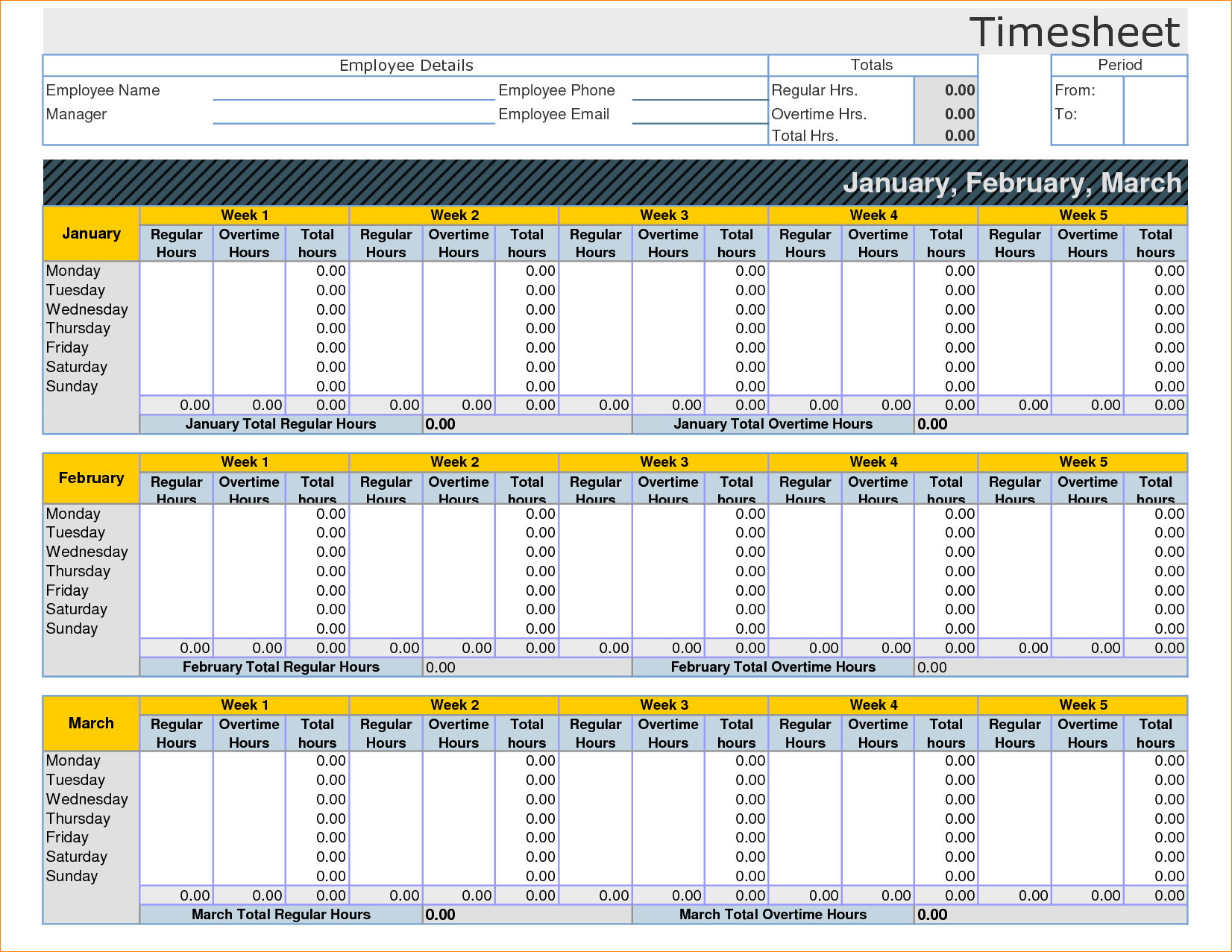 Excel Template To Track Project Hours