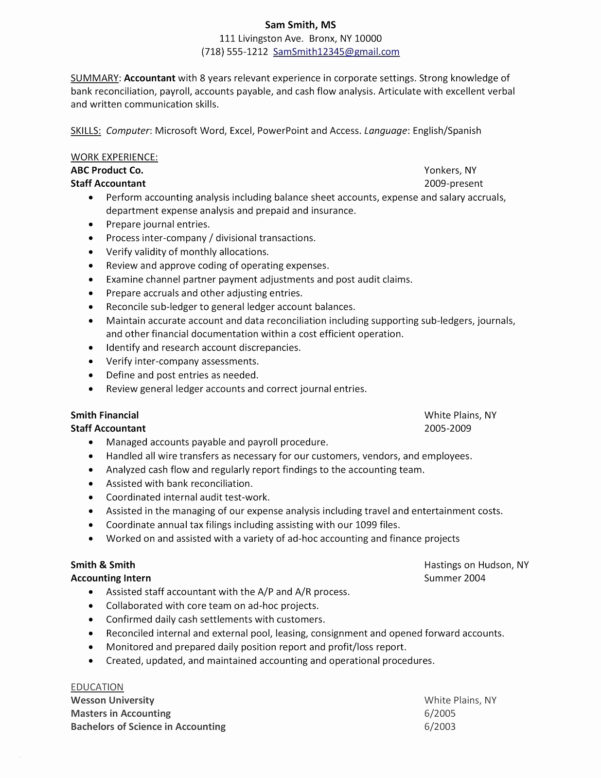 bookkeeping description for resume
