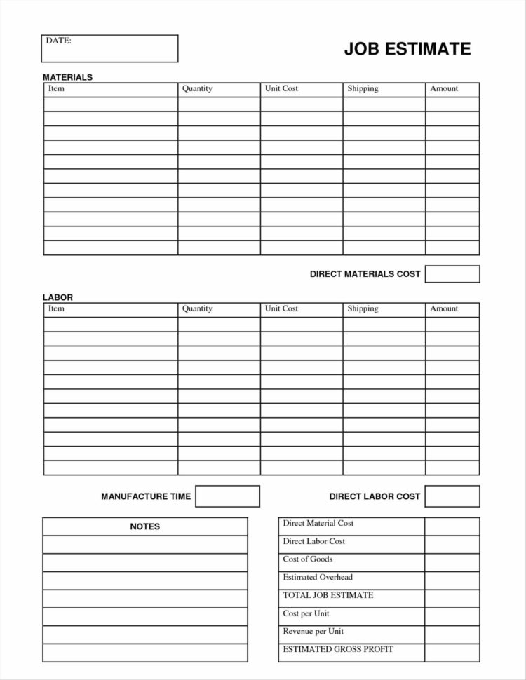 Estimate Template Word 2003 – Dltemplates With Cost Estimate Template Word