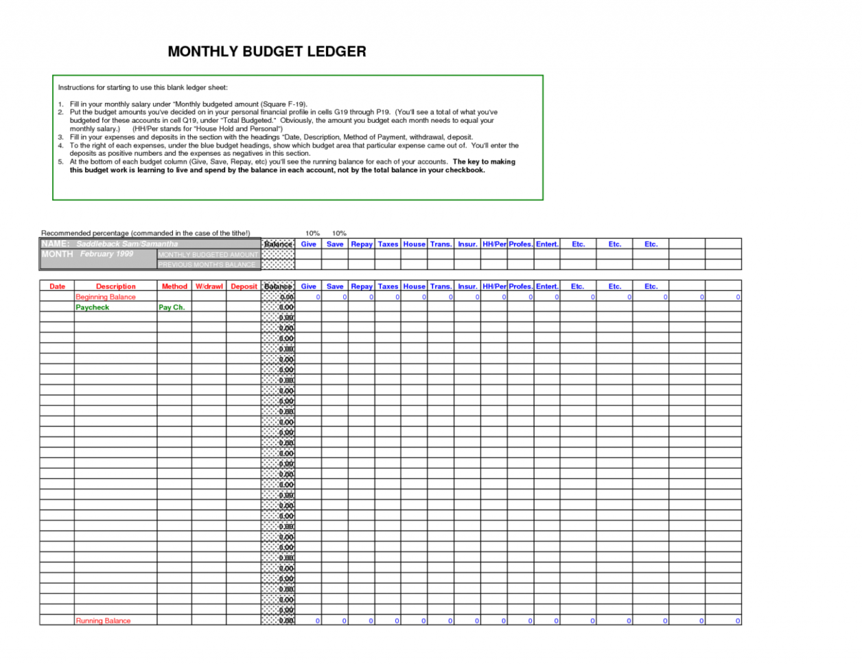 Example Of Accounting Spreadsheet Templates Ledger Sheet Template For Accounting Spreadsheet Templates Excel