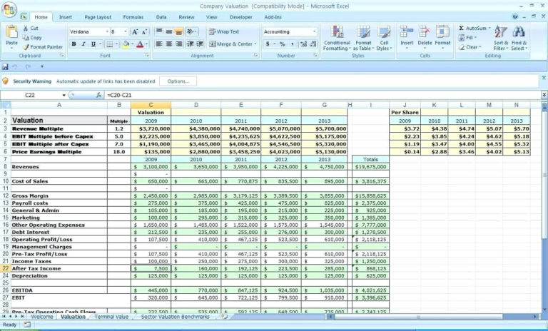 Profit Margin Excel Spreadsheet Template — db-excel.com