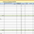 Excel Spreadsheet For Construction Estimating | Laobingkaisuo To For Residential Construction Bid Form
