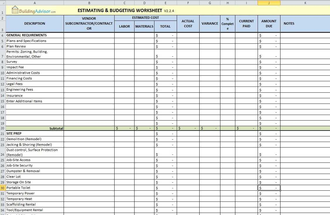 Excel Spreadsheet For Construction Estimating | Sosfuer Spreadsheet Within Cost Estimate Spreadsheet Template