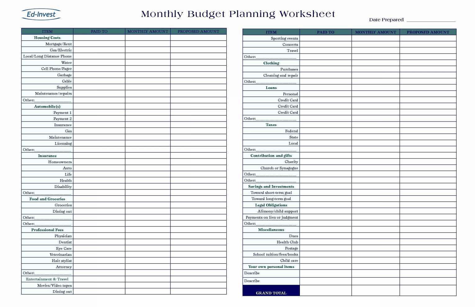 google docs income and expense template