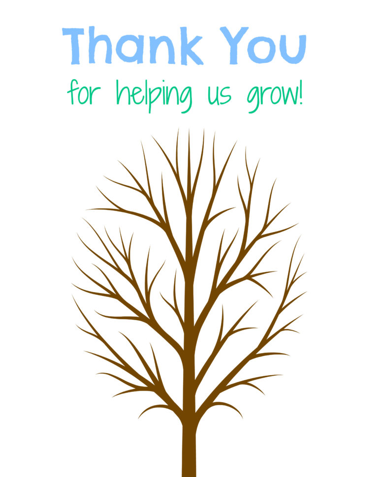 Fingerprint Tree Teacher Gift   The Country Chic Cottage For Teacher Printable Templates