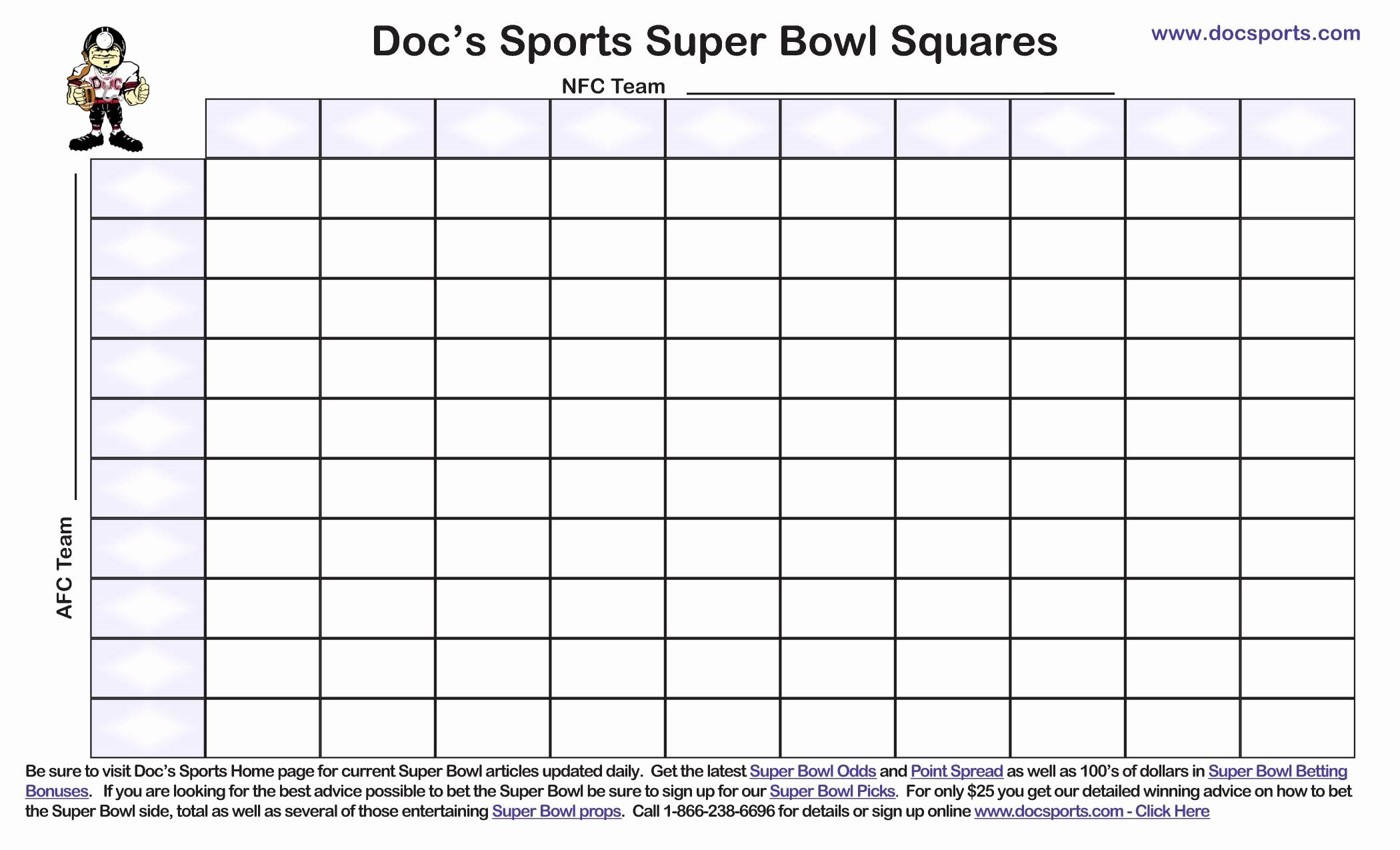 Football Squares Template Excel Elegant Fresh Super Bowl Squares within Super Bowl Spreadsheet Template
