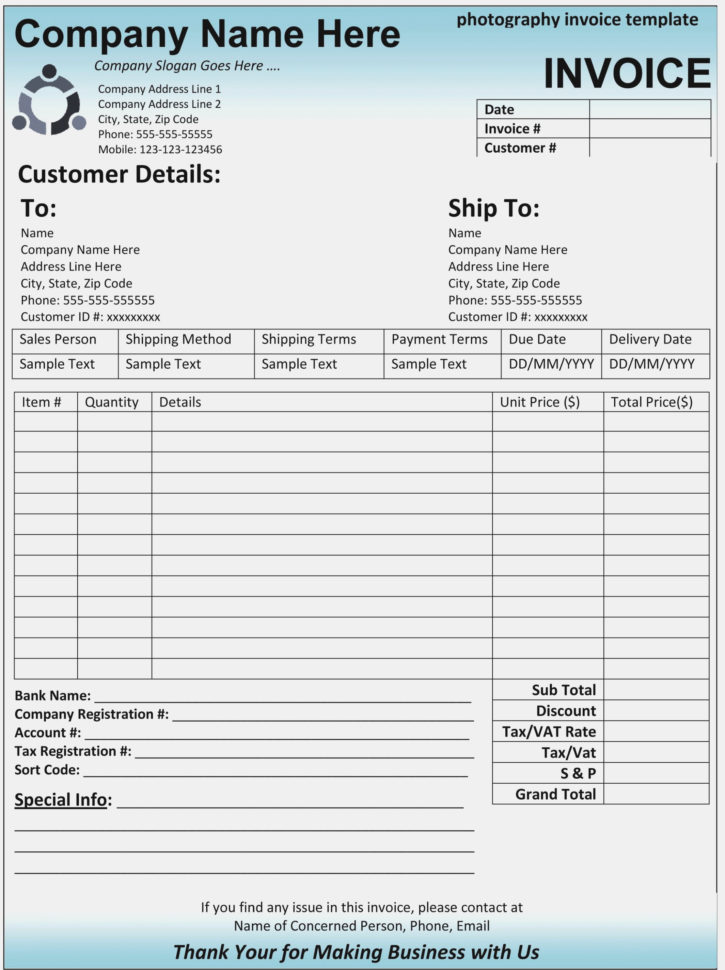 make an invoice template google docs