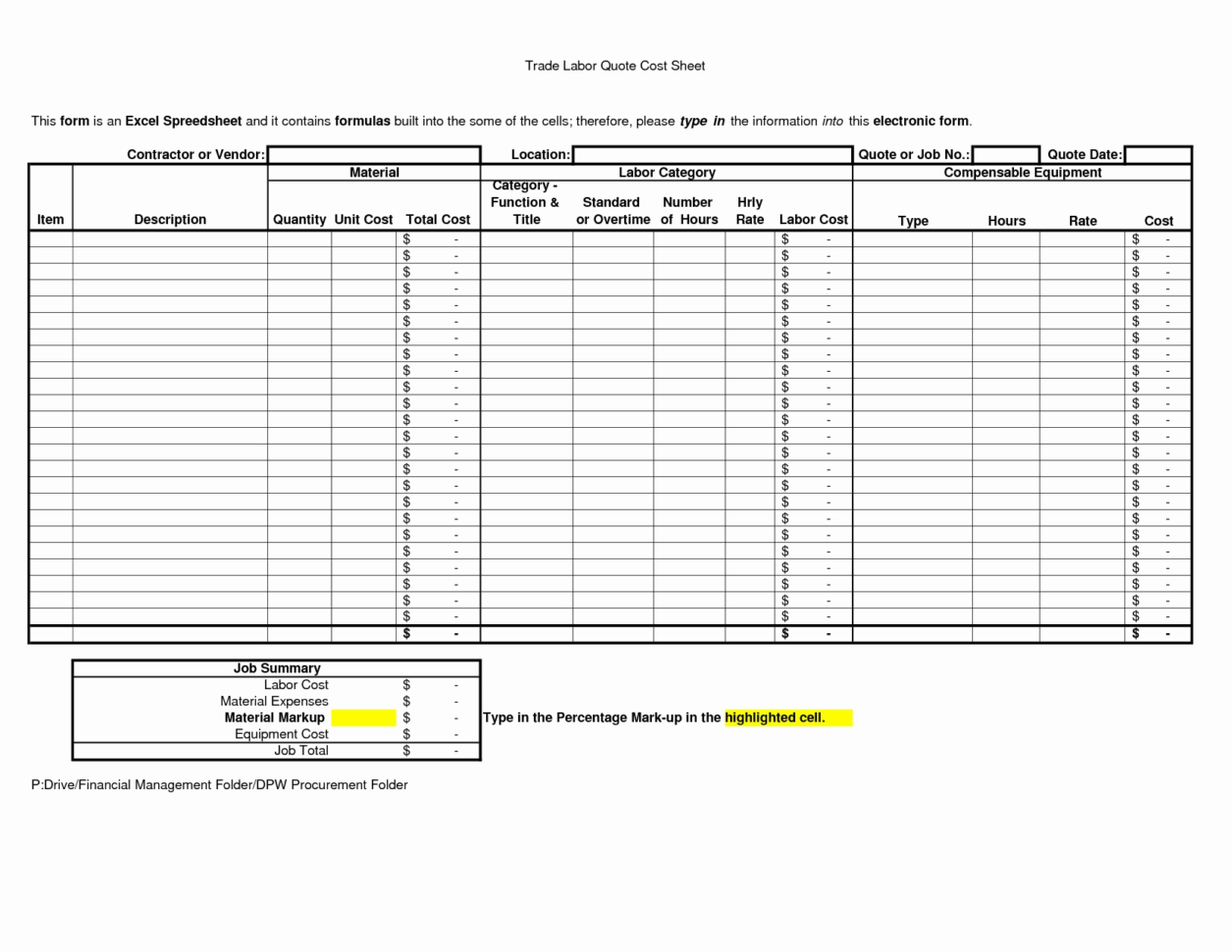 Free Construction Estimate Template Excel Unique Excel Estimate Inside Estimate Templates For Construction