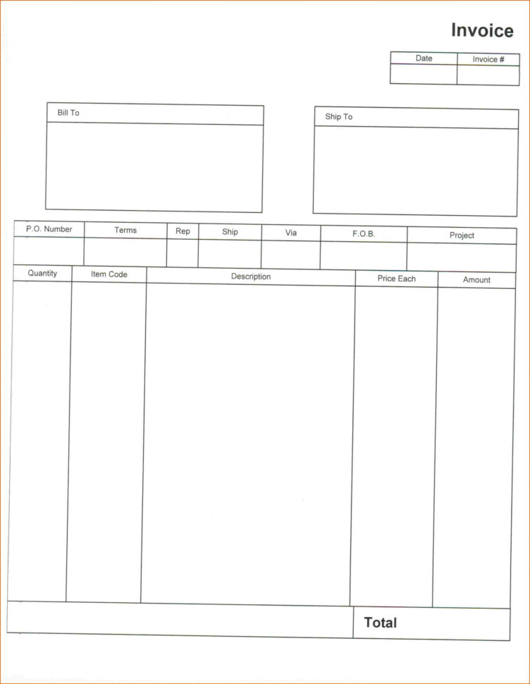 Free Contractor Invoice Template Pdf | Templaterecords In Free Construction Estimate Template Pdf