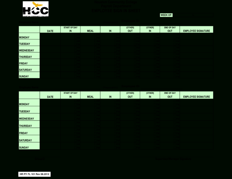 Payroll Sign In Sheet Template — db-excel.com
