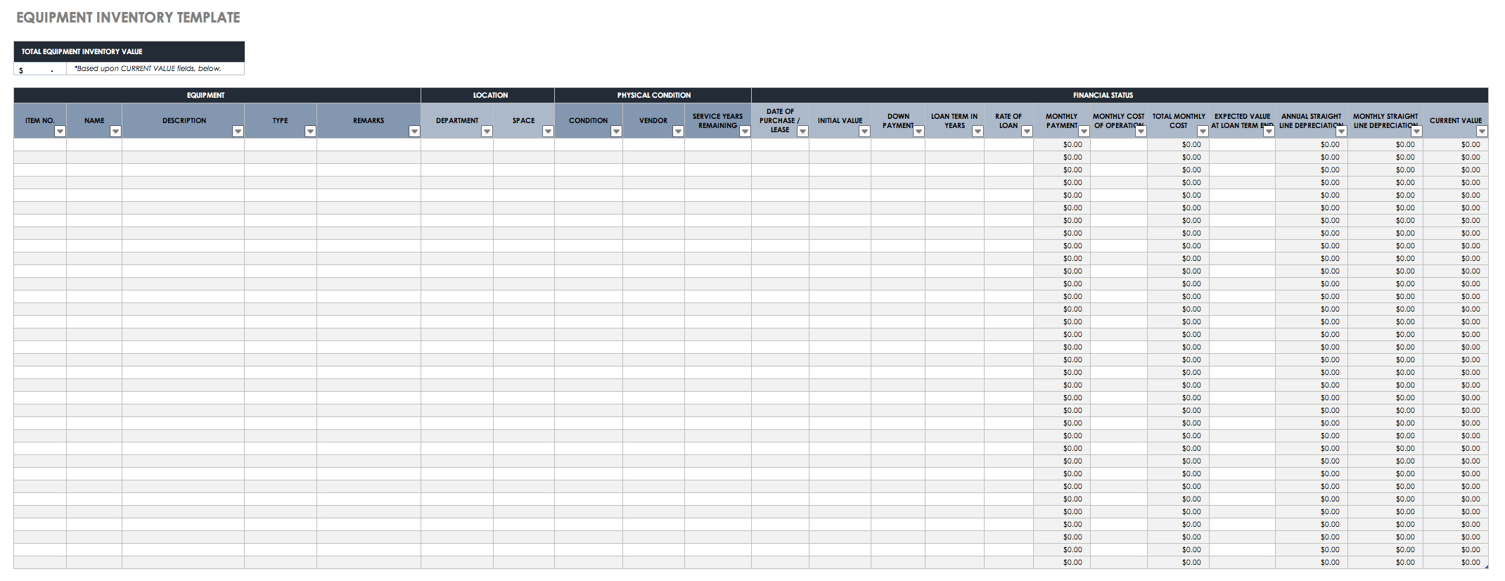Free Excel Inventory Templates And Inventory Spreadsheet