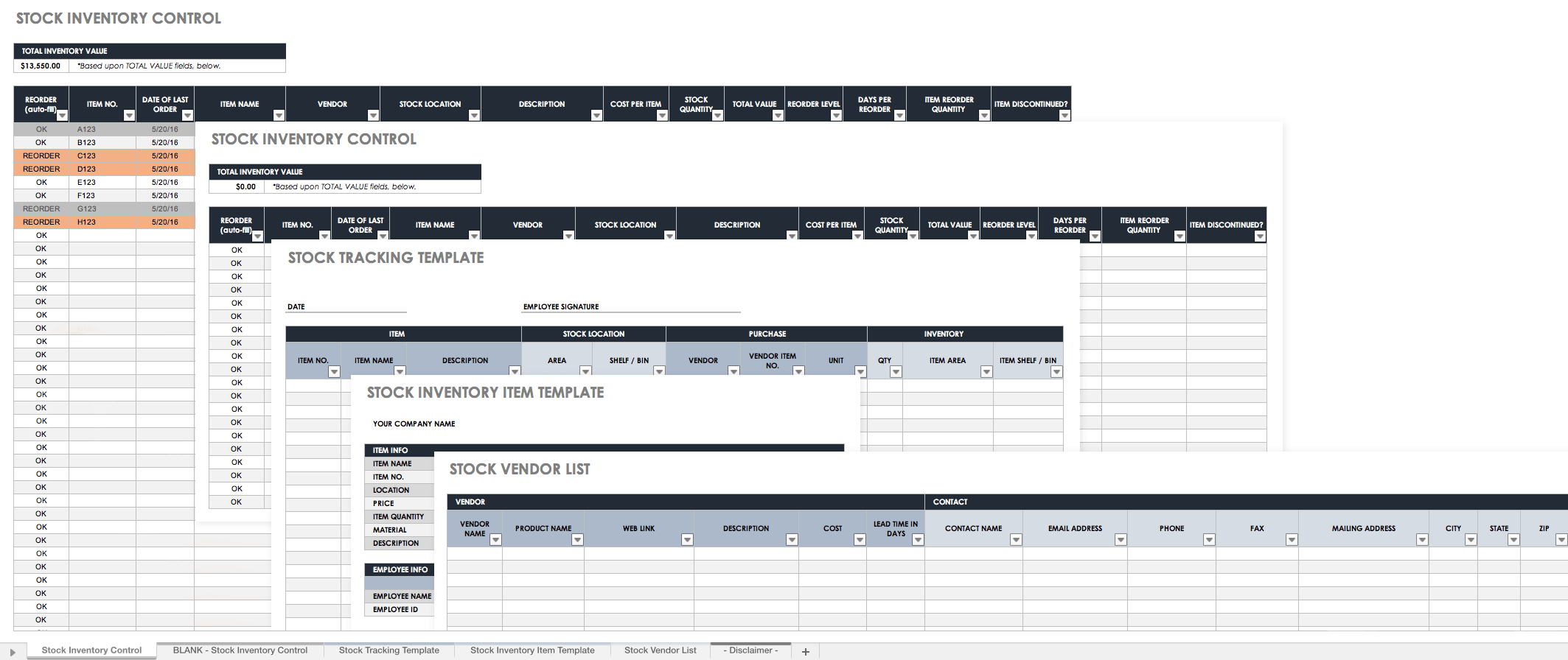 Free Excel Inventory Templates to Inventory Spreadsheet Templates