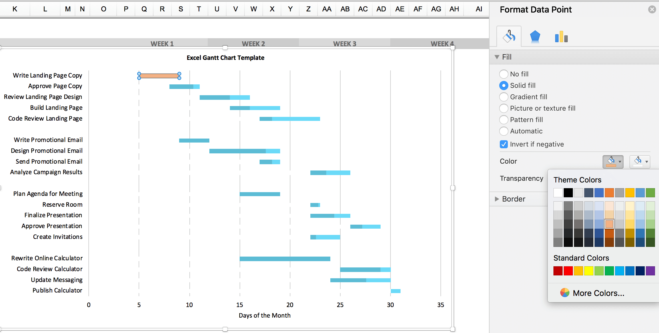 free gantt chart excel template