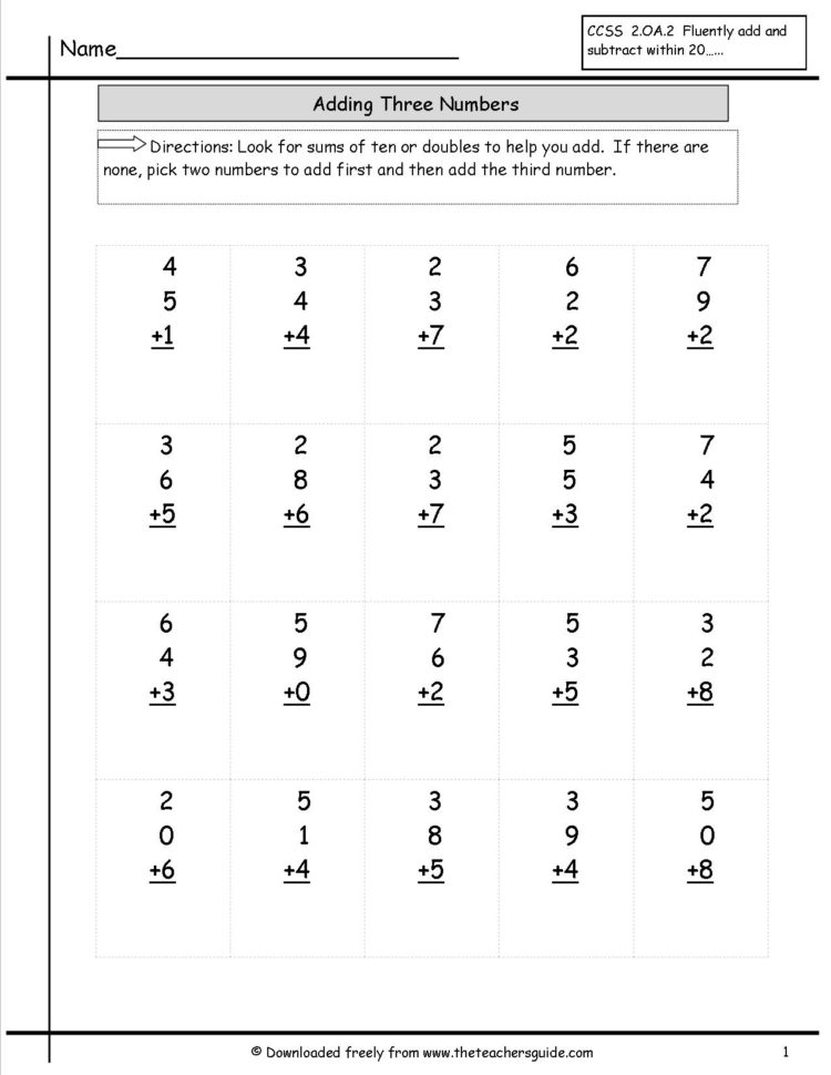 Free Math Printouts From The Teacher's Guide Intended For Worksheet Templates For Teachers