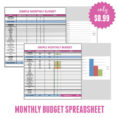 Free Monthly Budget Template   Frugal Fanatic And Family Budget Spreadsheet