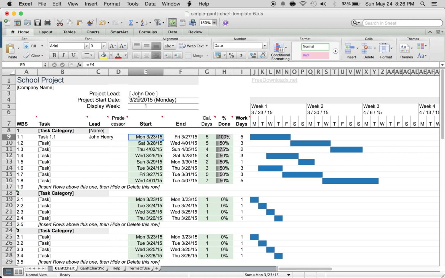 Free Online Gantt Chart Creator Excel Download Template | Wilkinsonplace And Gantt Chart Template Online