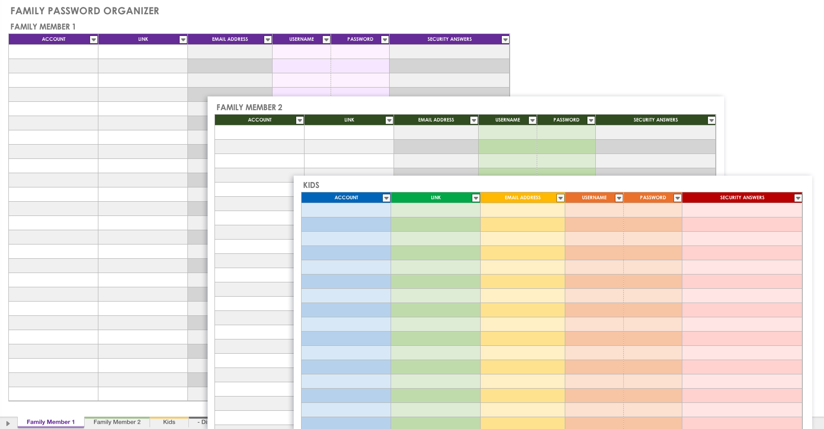 Free Password Templates And Spreadsheets Smartsheet For Password Spreadsheet Template — Db 1492