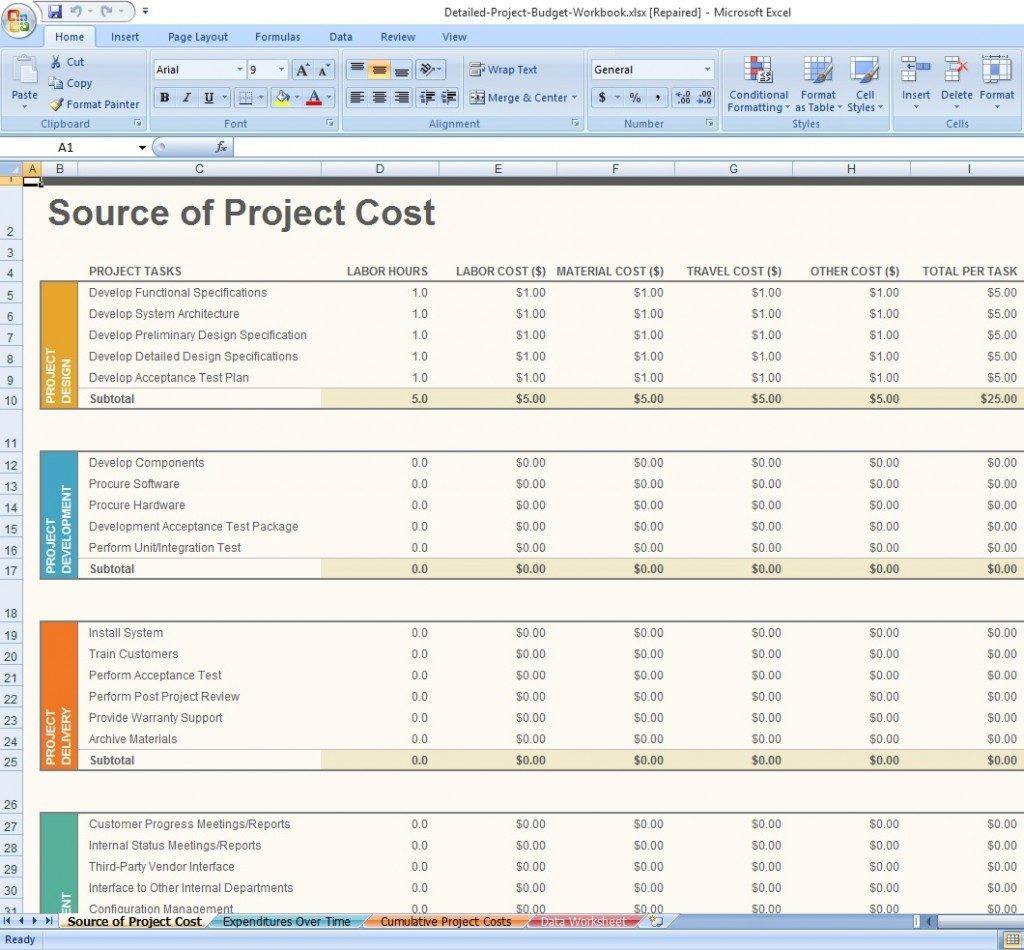 Free Project Management Excel Spreadsheet Inspirational Templates Throughout Project Management Excel Template Free Download