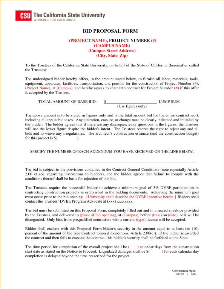 Free Proposal Forms For Construction Bino.9Terrains.co In Construction Bid Form Free Free Proposal Forms For Construction Bino.9Terrains.co In Construction Bid Form Free