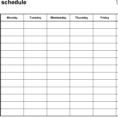 Free Schedule Template   Zoro.9Terrains.co In Monthly Work Schedule Template Free