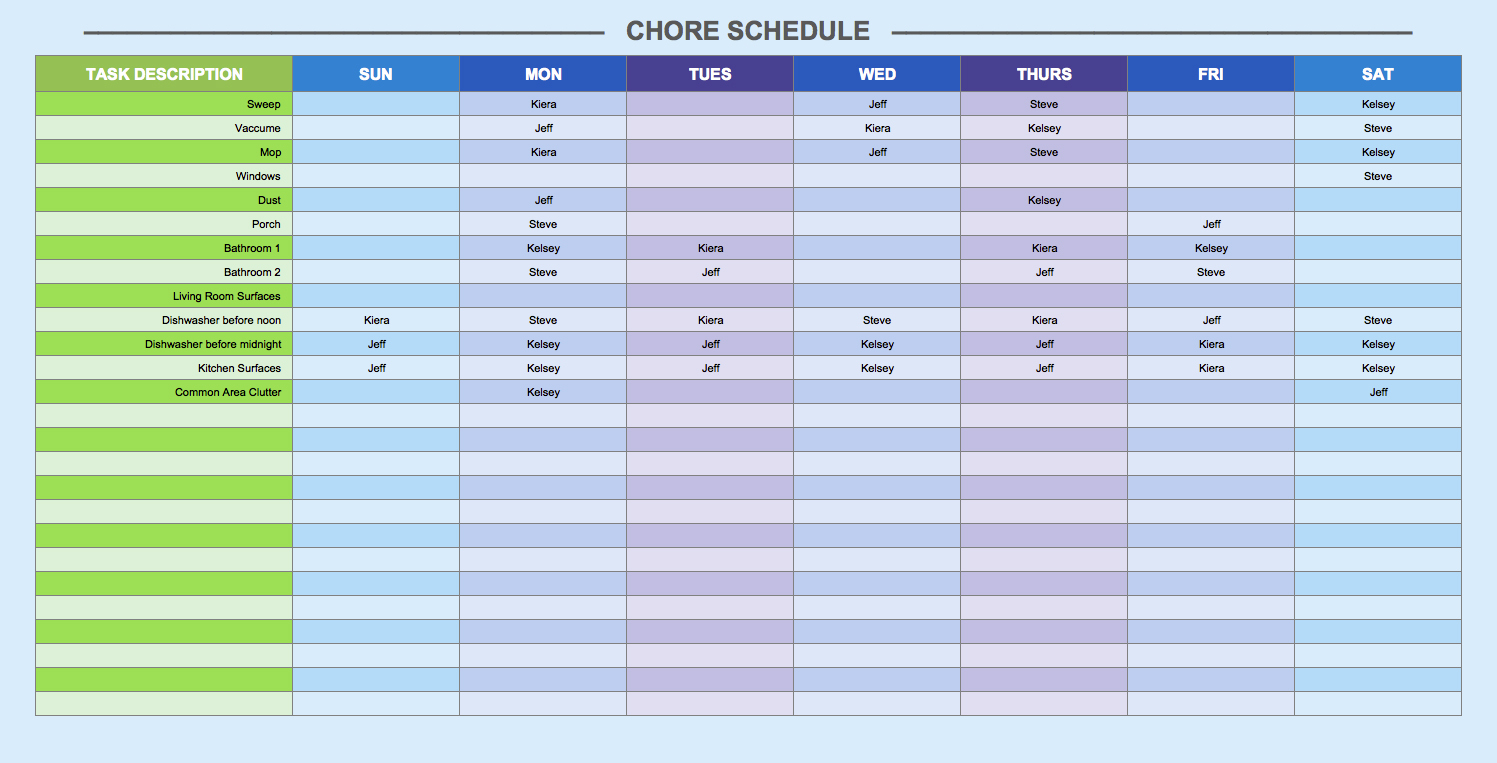 Free Weekly Schedule Templates For Excel - Smartsheet to Employee Weekly Schedule Template Free