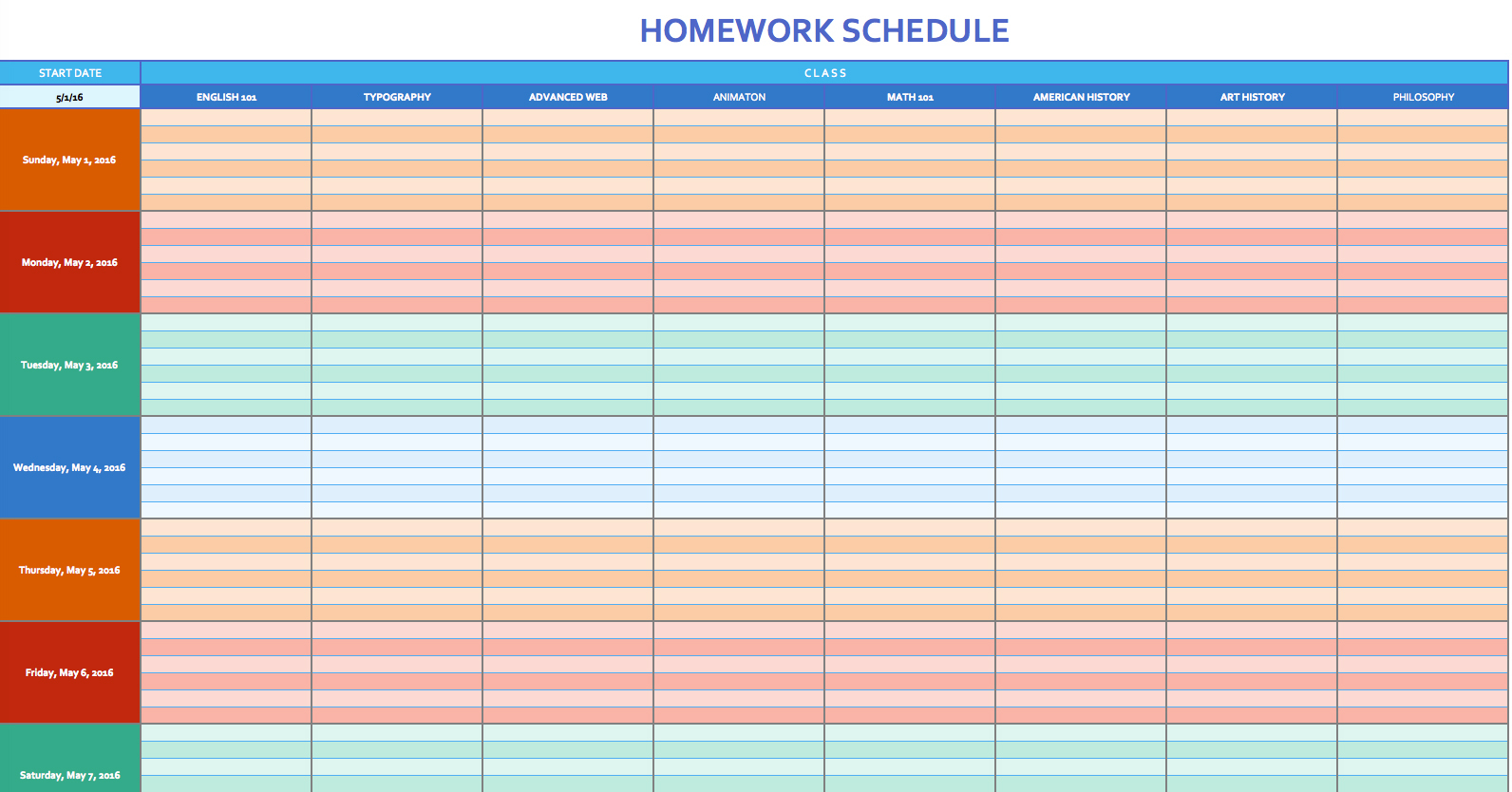 Free Weekly Schedule Templates For Excel - Smartsheet with Employee Schedule Templates Free