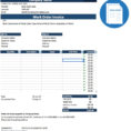 Free Work Order Invoice Template | Excel | Pdf | Word (.doc) With Excel Spreadsheet Invoice Template