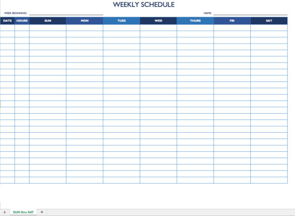 Free Work Schedule Templates For Word And Excel throughout Employee ...