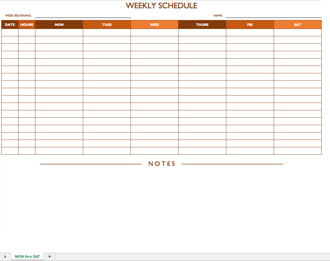 Free Work Schedule Templates For Word And Excel With Printable Employee Schedule Templates