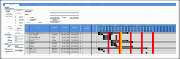 Visio Gantt Chart Template Download Example of Spreadshee visio gantt ...