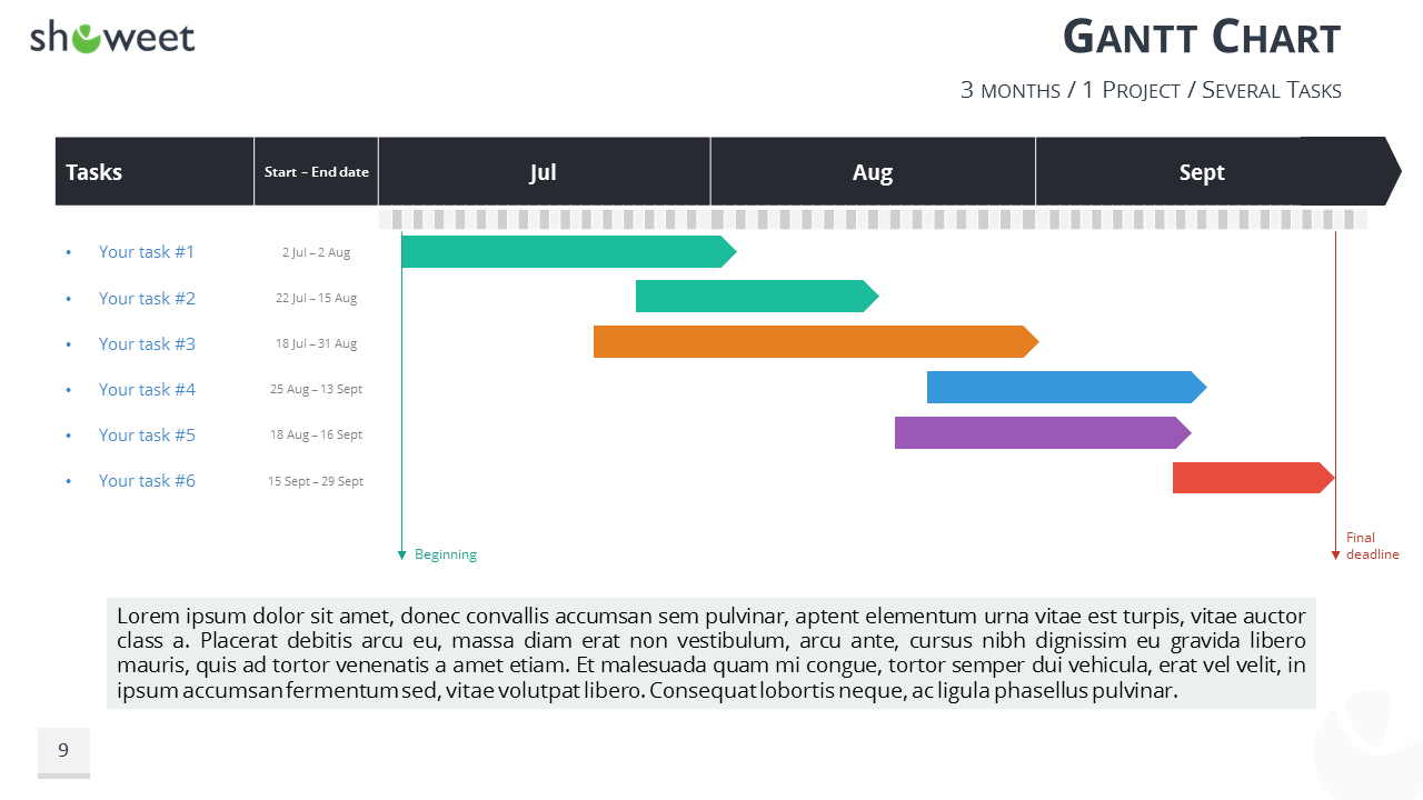 Gantt Charts And Project Timelines For Powerpoint intended for Gantt Chart Template For Powerpoint