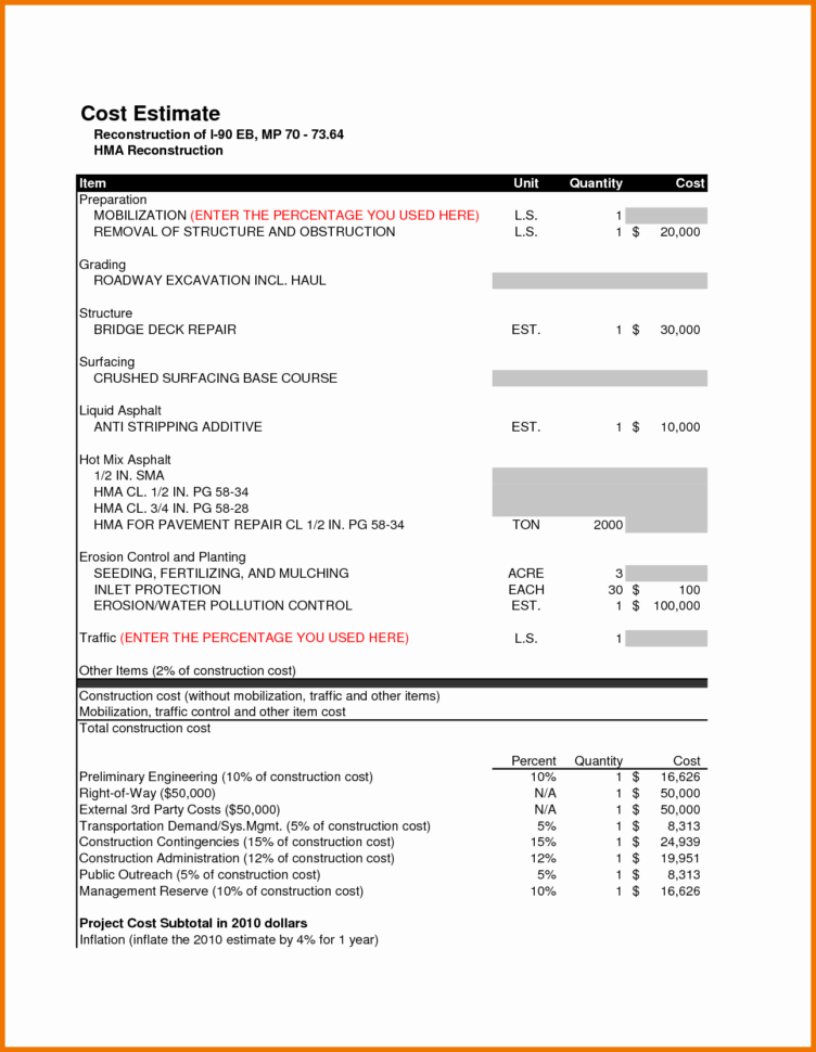 Google Estimate Template Inspirational Cost Estimate Template Word To Cost Estimate Template Word