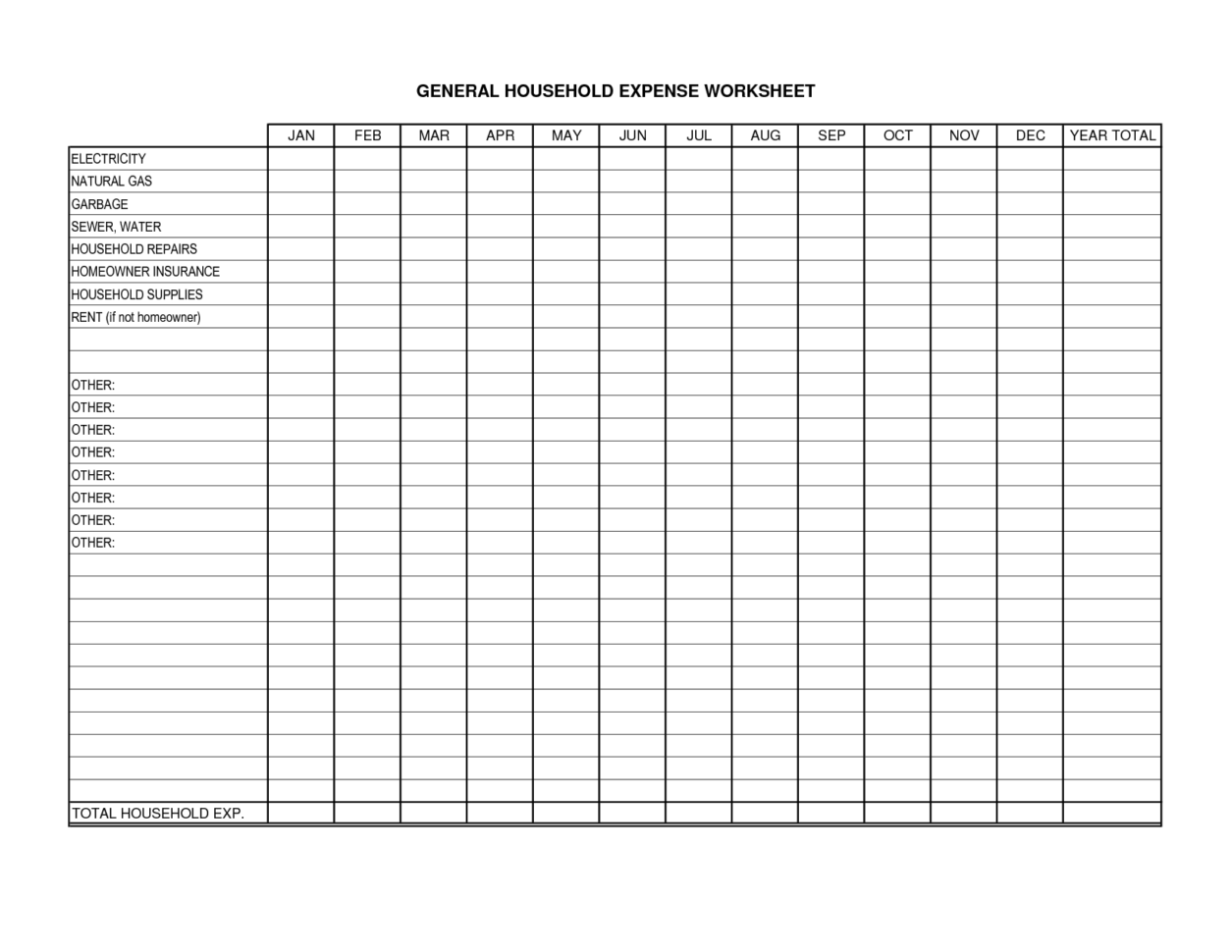 Household Expense Sheet   Kivan.yellowriverwebsites And Monthly Bill Spreadsheet Template