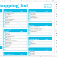 Household Shopping List   Excel Template   Savvy Spreadsheets Intended For Household Spreadsheet Templates