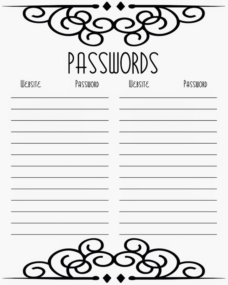 How Safe Are You Online?: {Printable} Password Keeper & The Intended For Free Printable Password Keeper