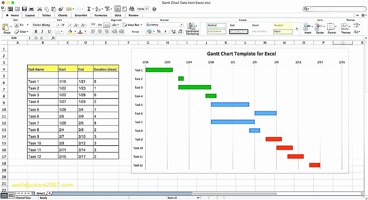 How To Create A Gantt Chart In Microsoft Excel 2010 Of Project in Gantt Chart Template Free Excel