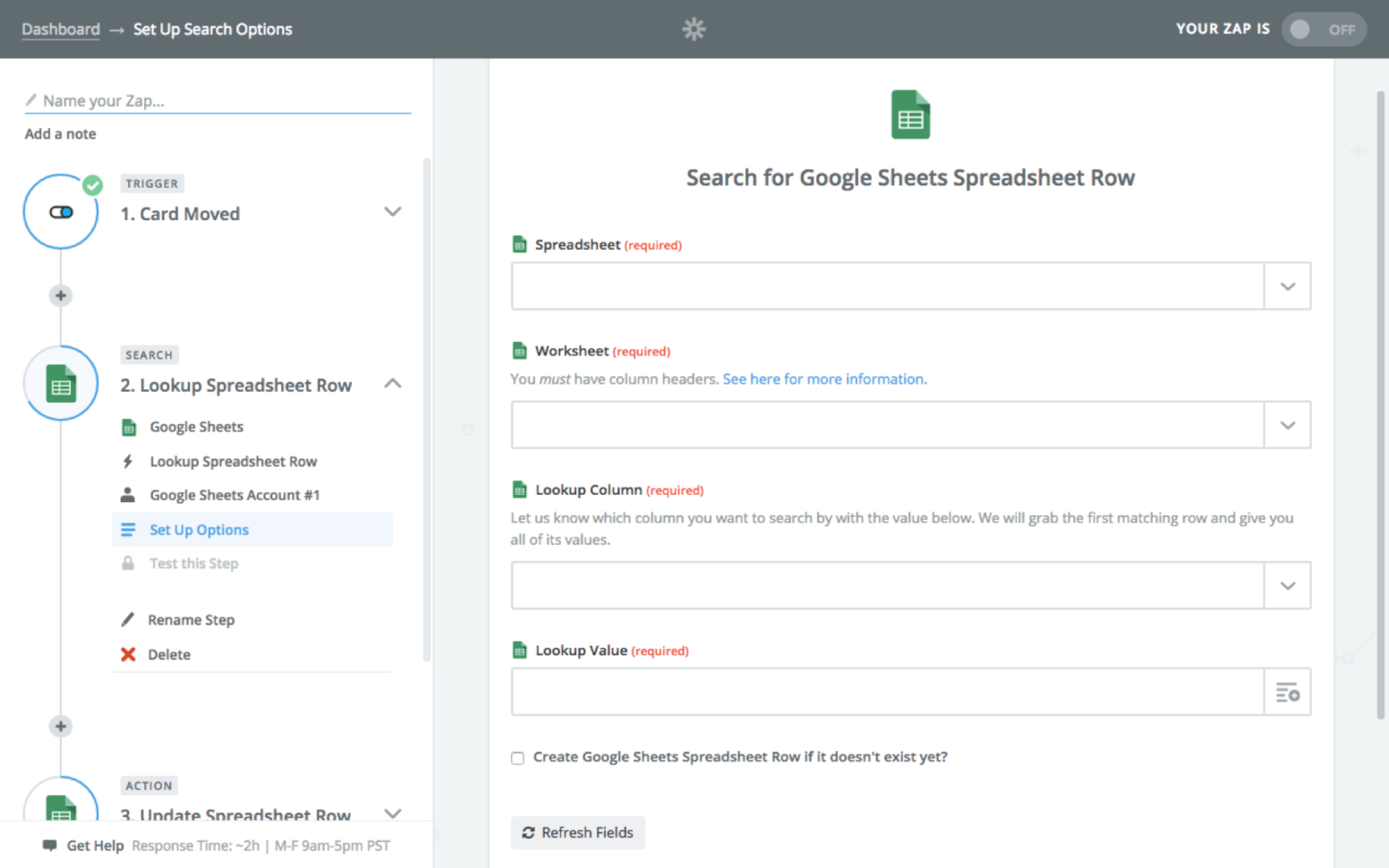 How To Update A Google Sheet Spreadsheet When Moving Cards | Pipefy With Google Spreadsheet If