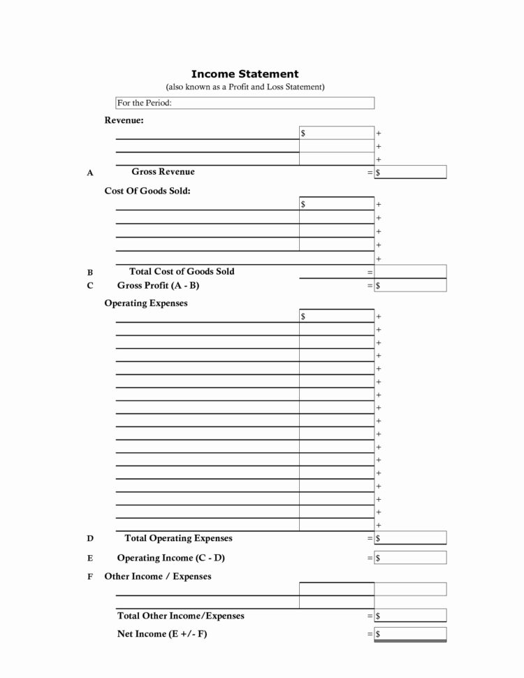 Income And Expense Statement Excel Best Of In E And Expense With Income And Expense Statement Template