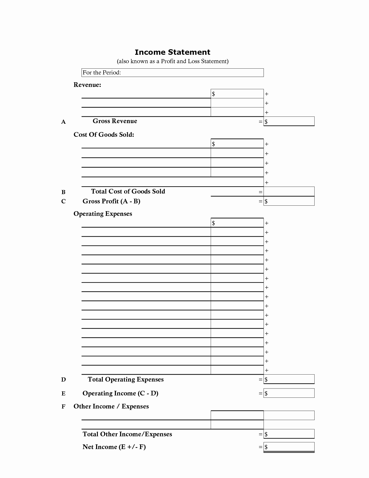 Income And Expense Statement Excel Best Of In E And Expense with Income And Expense Statement Template